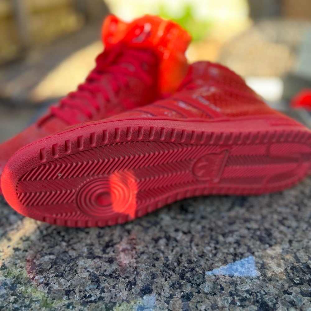 Adidas Top Ten Hi Red Snakeskin Sneakers Men’s Size 13